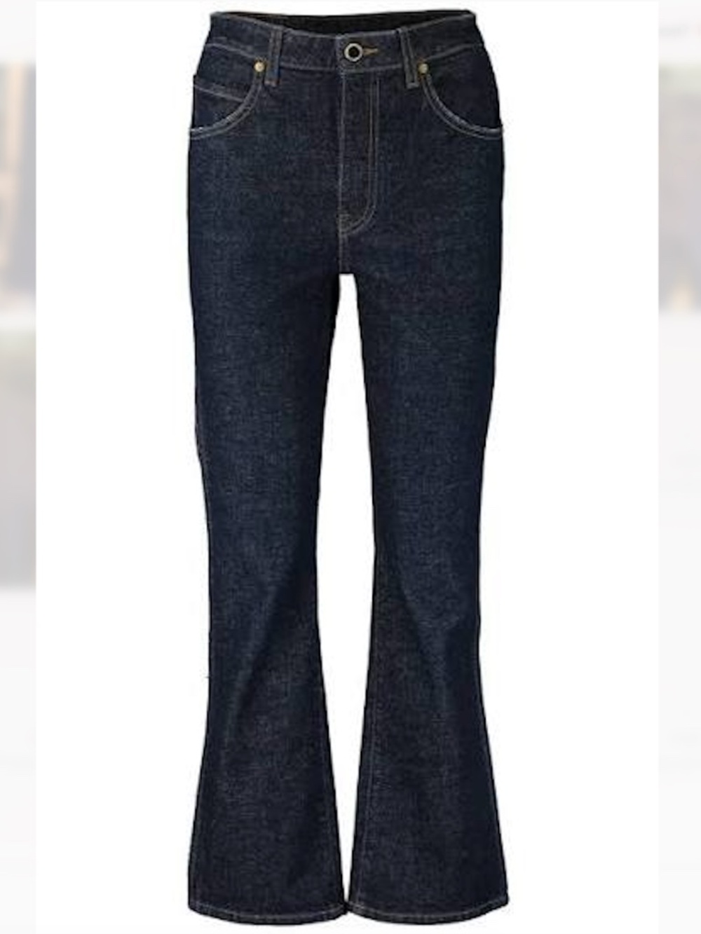 KHAITE Vivian high rise boot cut raw denim jeans, size 31
